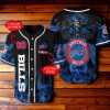 Buffalo Bills NFL Baseball Jersey Skull 3D Logo Custom Number & Name