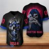Buffalo Bills NFL Custom Number & Name Skull 3D Baseball Jersey