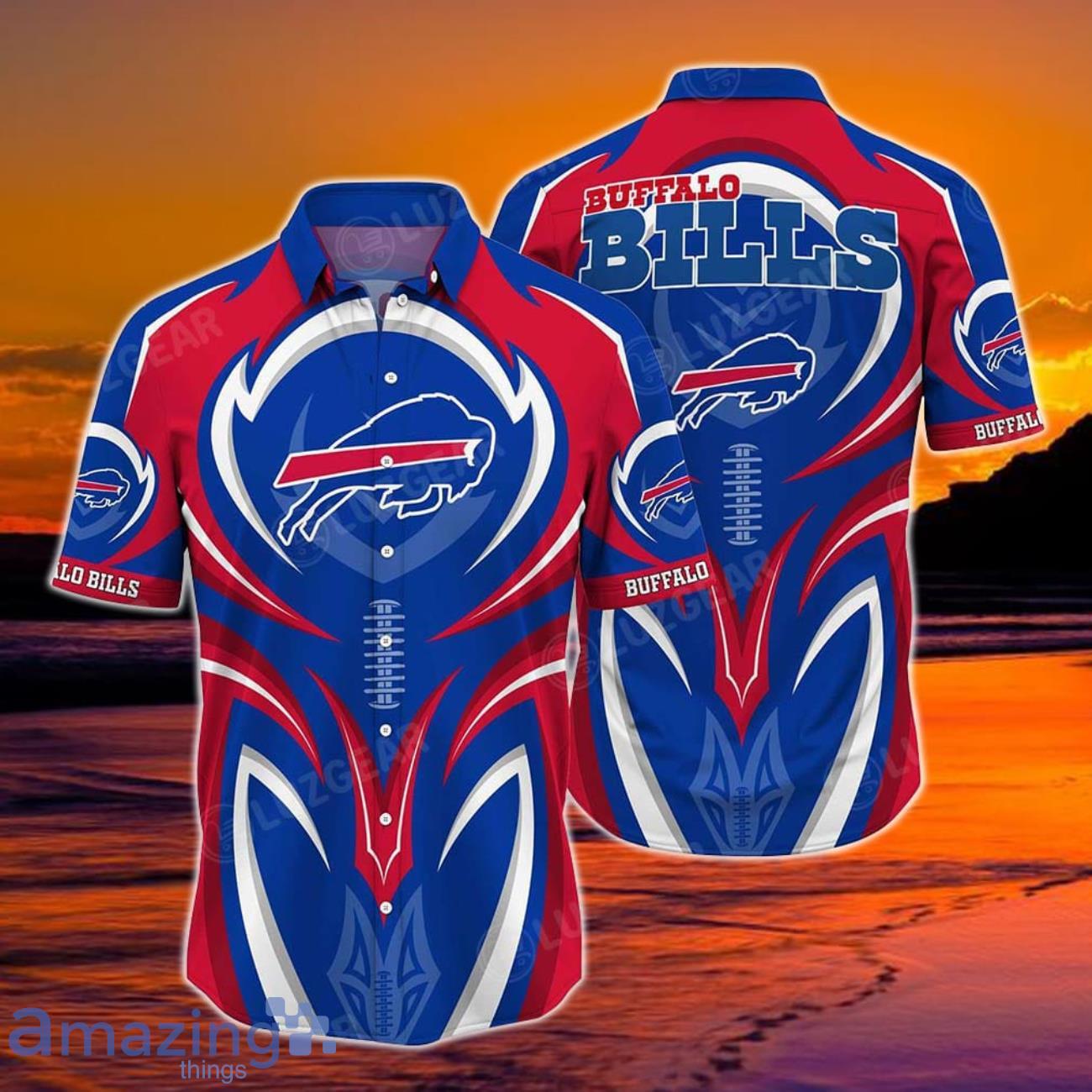 Buffalo Bills NFL Hawaiian Shirt 3D Summer For Awesome Fans image Buffalo Bills NFL Hawaiian Shirt 3D Summer For Awesome Fans Product Photo 1