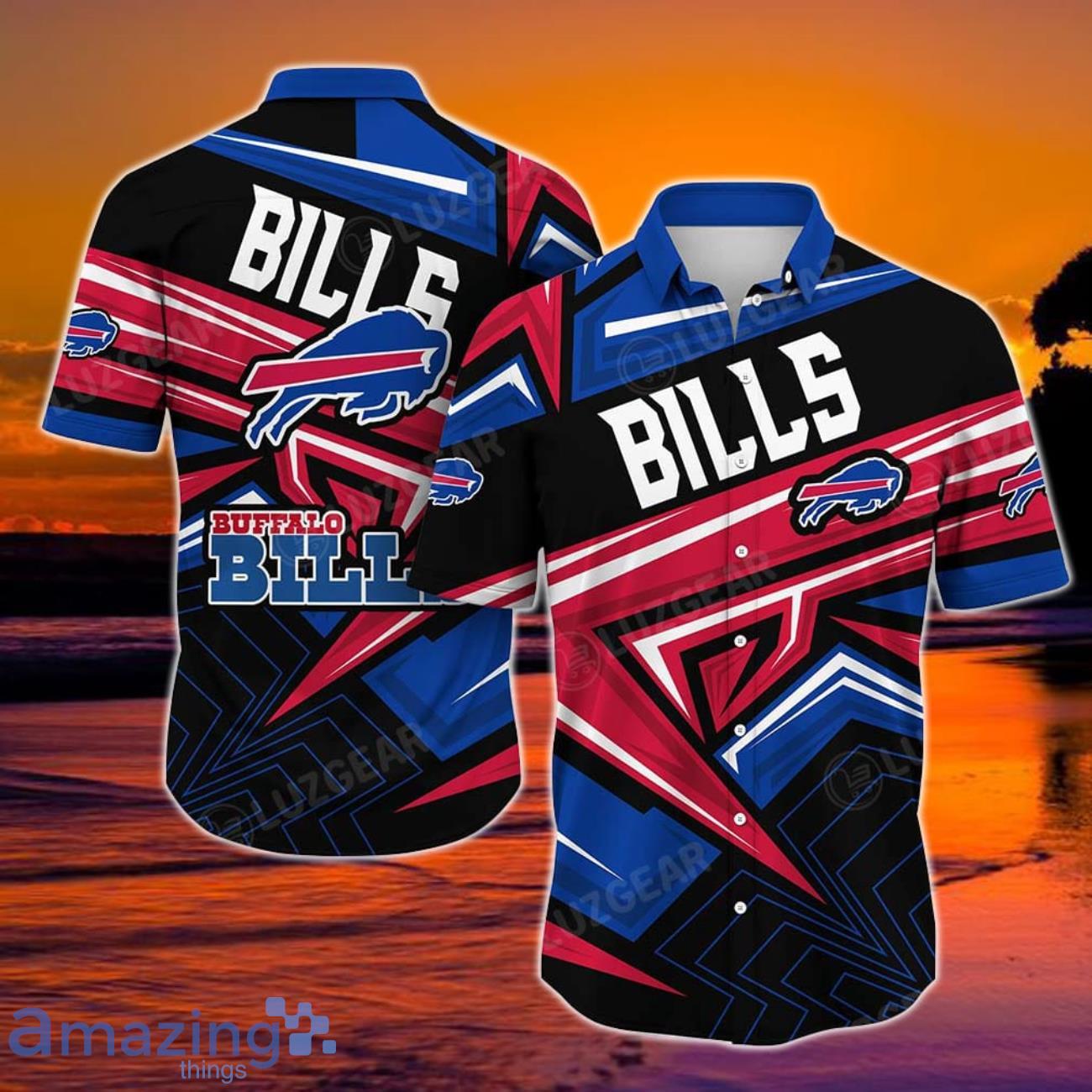 Buffalo Bills NFL Hawaiian Shirt, Trending Summer For Sports Fans image Buffalo Bills NFL Hawaiian Shirt, Trending Summer For Sports Fans Product Photo 1