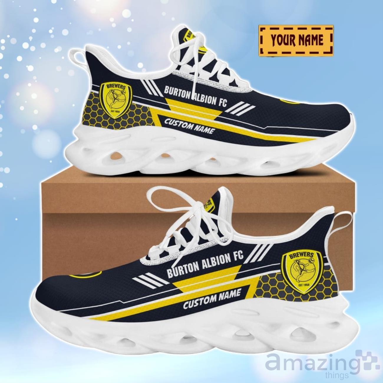 Burton Albion F.C 3D Design Max Soul Shoes Custom Name For Real Fans