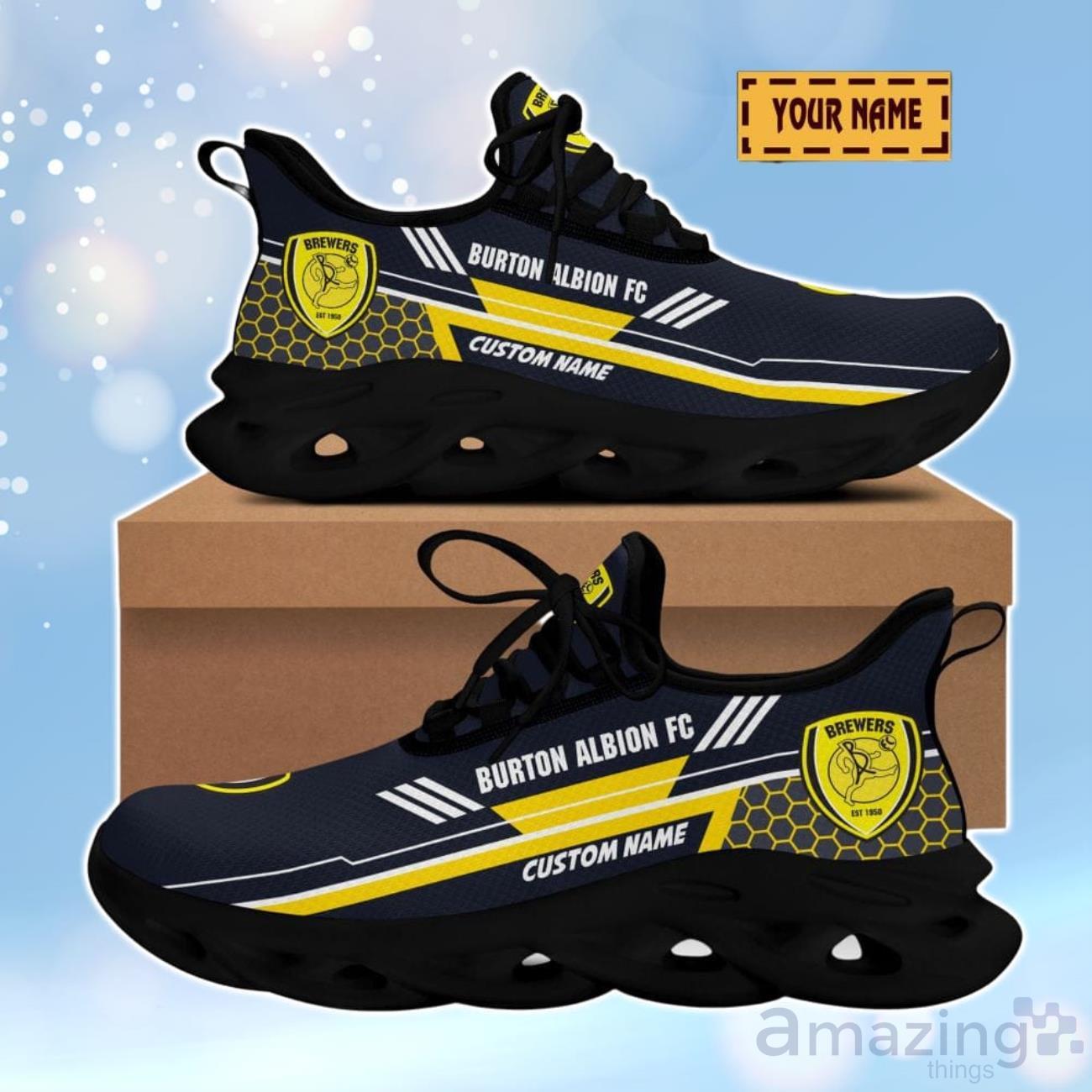 Burton Albion F.C 3D Design Max Soul Shoes Custom Name For Real Fans