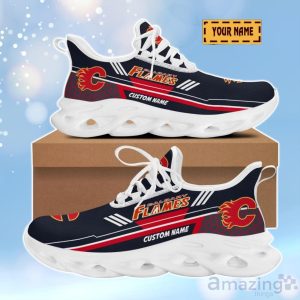Calgary Flames 3D Design Max Soul Shoes Custom Name For Real Fans Product Photo 2