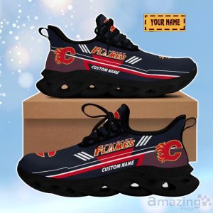 Calgary Flames 3D Design Max Soul Shoes Custom Name For Real Fans Product Photo 1