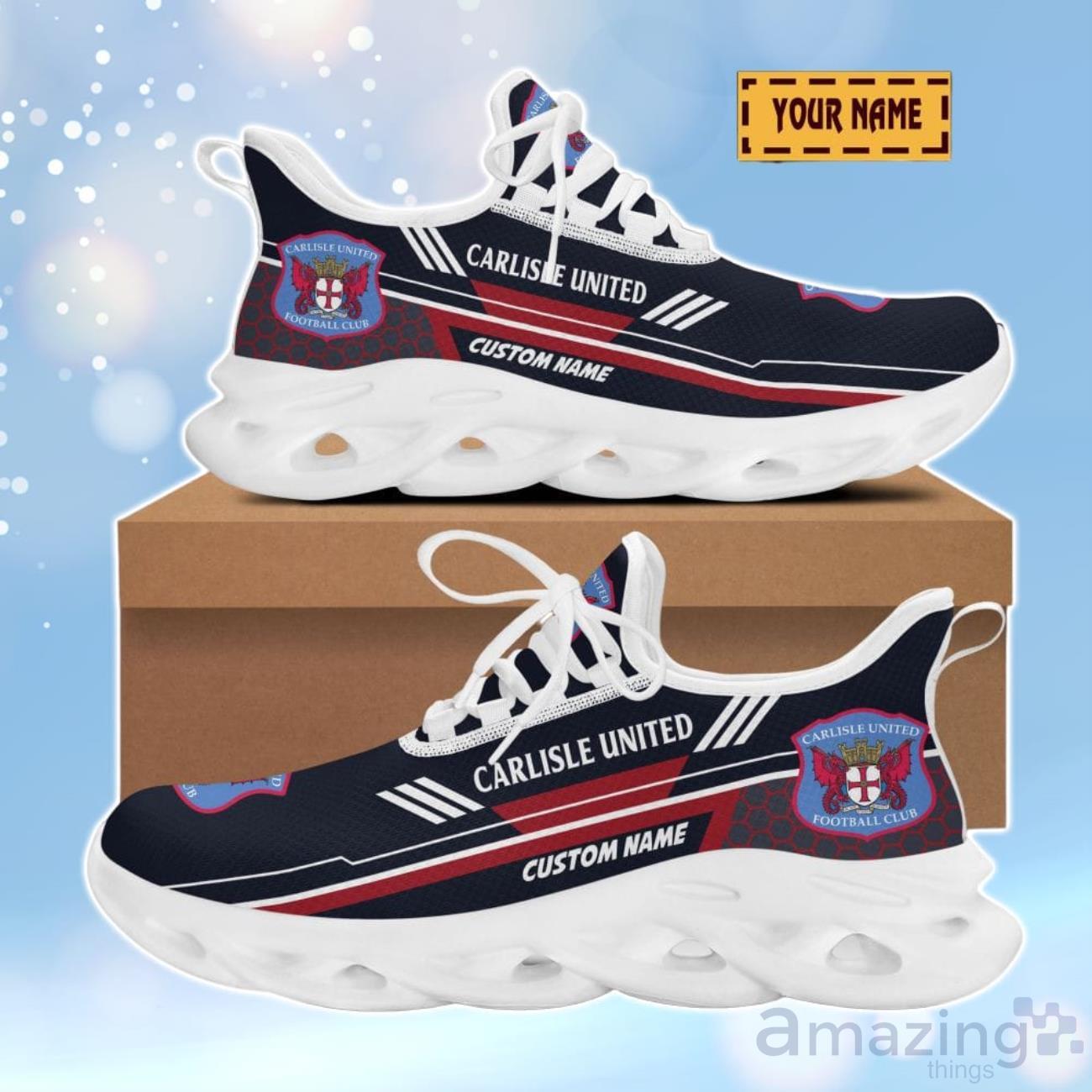 Carlisle United 3D Design Max Soul Shoes Custom Name For Real Fans image Carlisle United 3D Design Max Soul Shoes Custom Name For Real Fans Product Photo 2