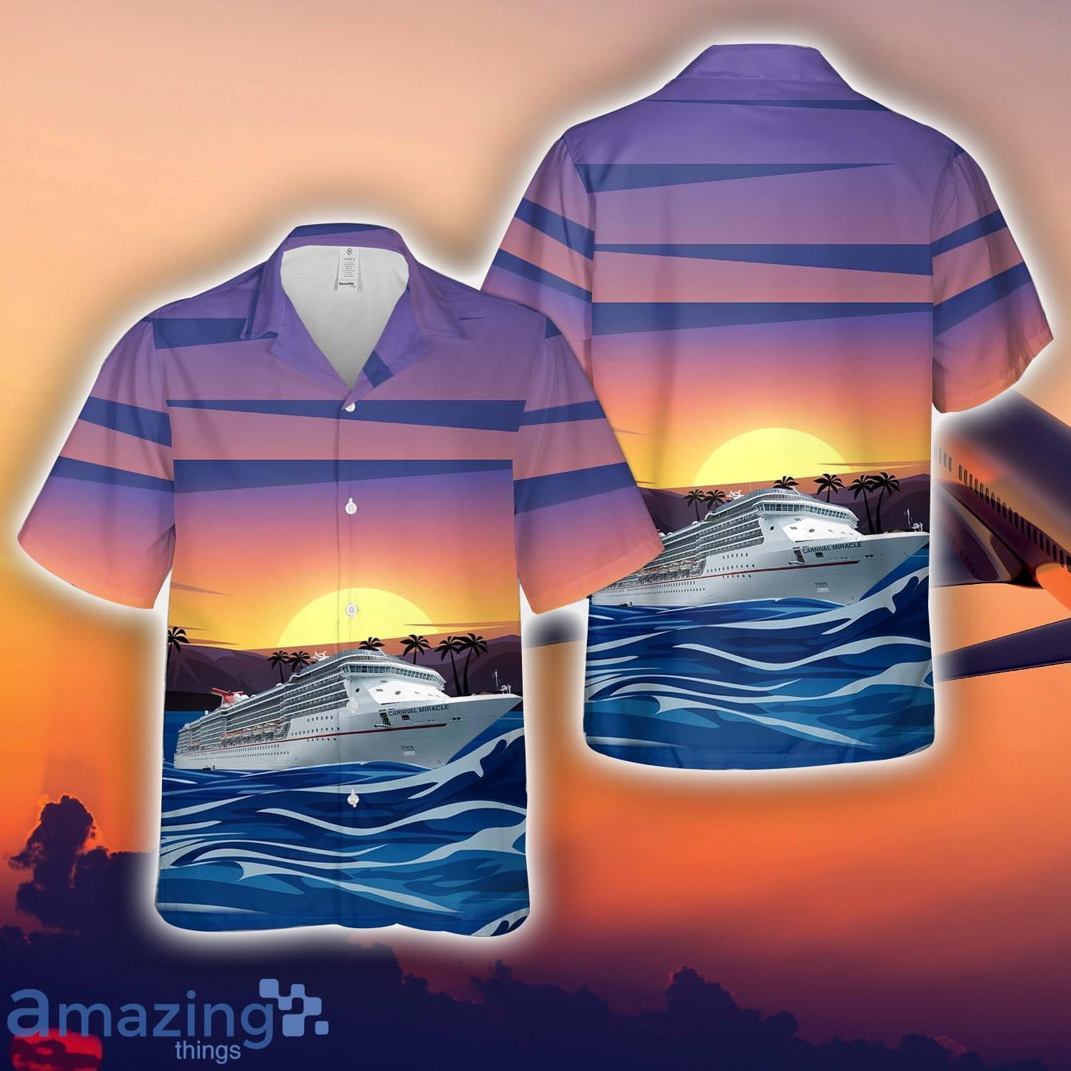 Carnival Cruise Line Carnival Miracle Aloha Short Sleeve 3D Printed Hawaiian Shirt For Men And Women image Carnival Cruise Line Carnival Miracle Aloha Short Sleeve 3D Printed Hawaiian Shirt For Men And Women Product Photo 1