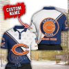 Chicago Bears Custom Name Polo Shirt 3D All Over printed Gift For Sport Fans
