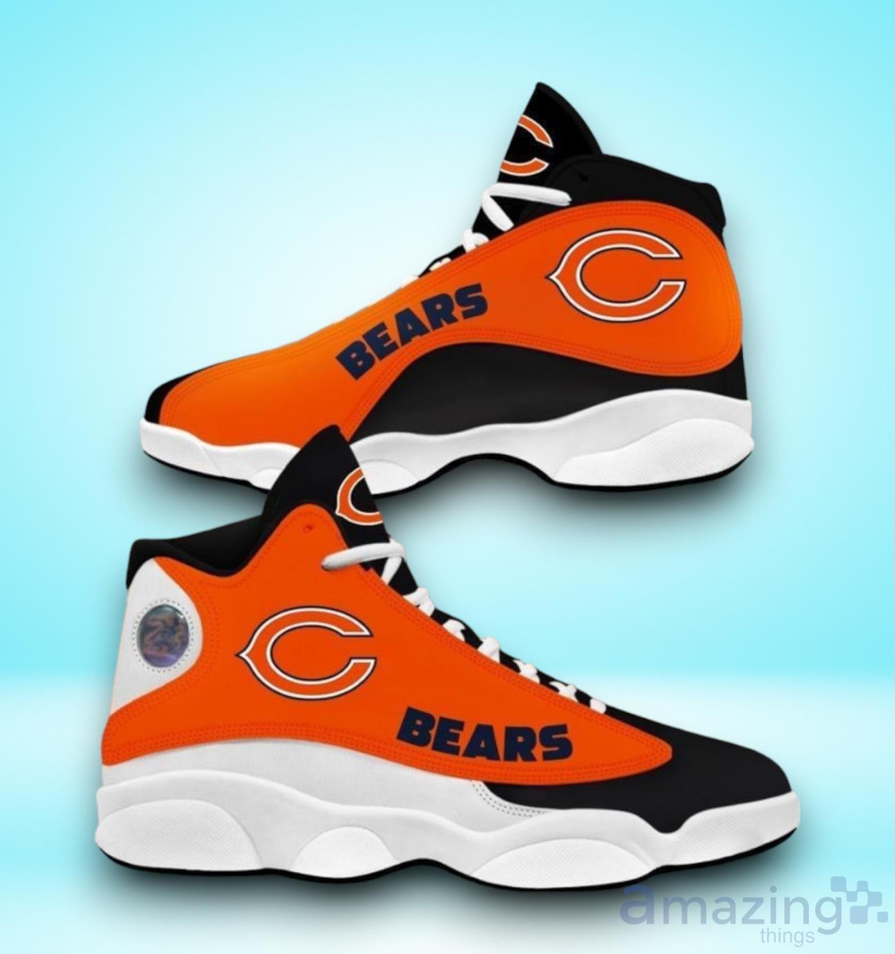 Chicago Bears Nfl Football Team Air Jordan 13 Sneaker Shoes For Real Fans image Chicago Bears Nfl Football Team Air Jordan 13 Sneaker Shoes For Real Fans Product Photo 1