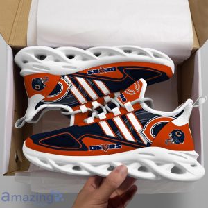 Chicago Bears NFL Team Special Max Soul Striped Trend Sneakers Product Photo 2