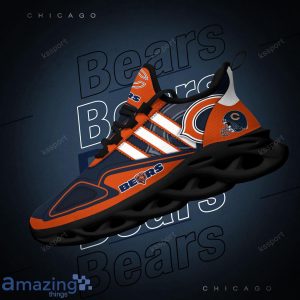 Chicago Bears NFL Team Special Max Soul Striped Trend Sneakers Product Photo 4