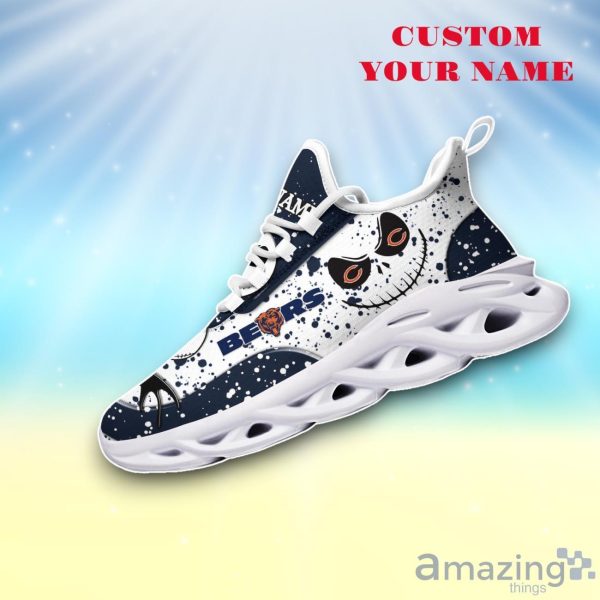 Chicago Bears White C Max Soul Shoes Custom Name Exclusive Sneakers For Fans Product Photo 2