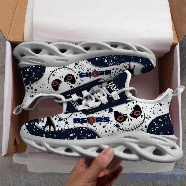 Chicago Bears White C Max Soul Shoes Custom Name Exclusive Sneakers For Fans Product Photo 3