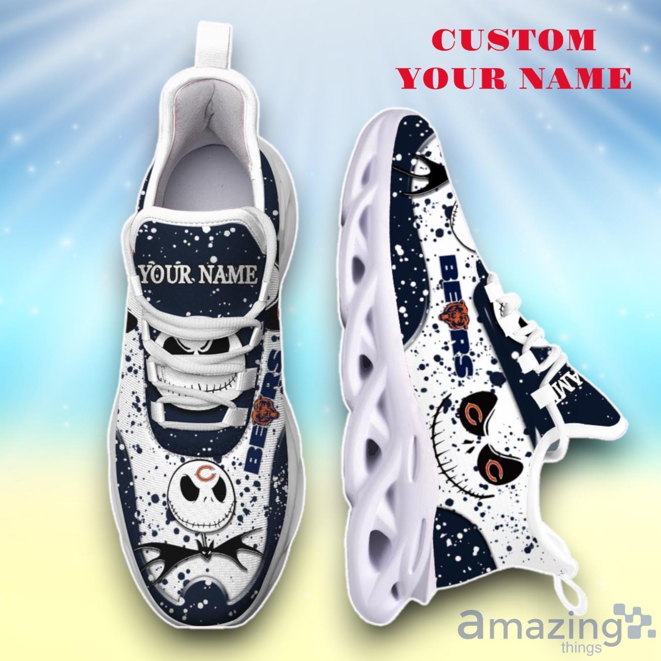 Chicago Bears White C Max Soul Shoes Custom Name Exclusive Sneakers For Fans Product Photo 1