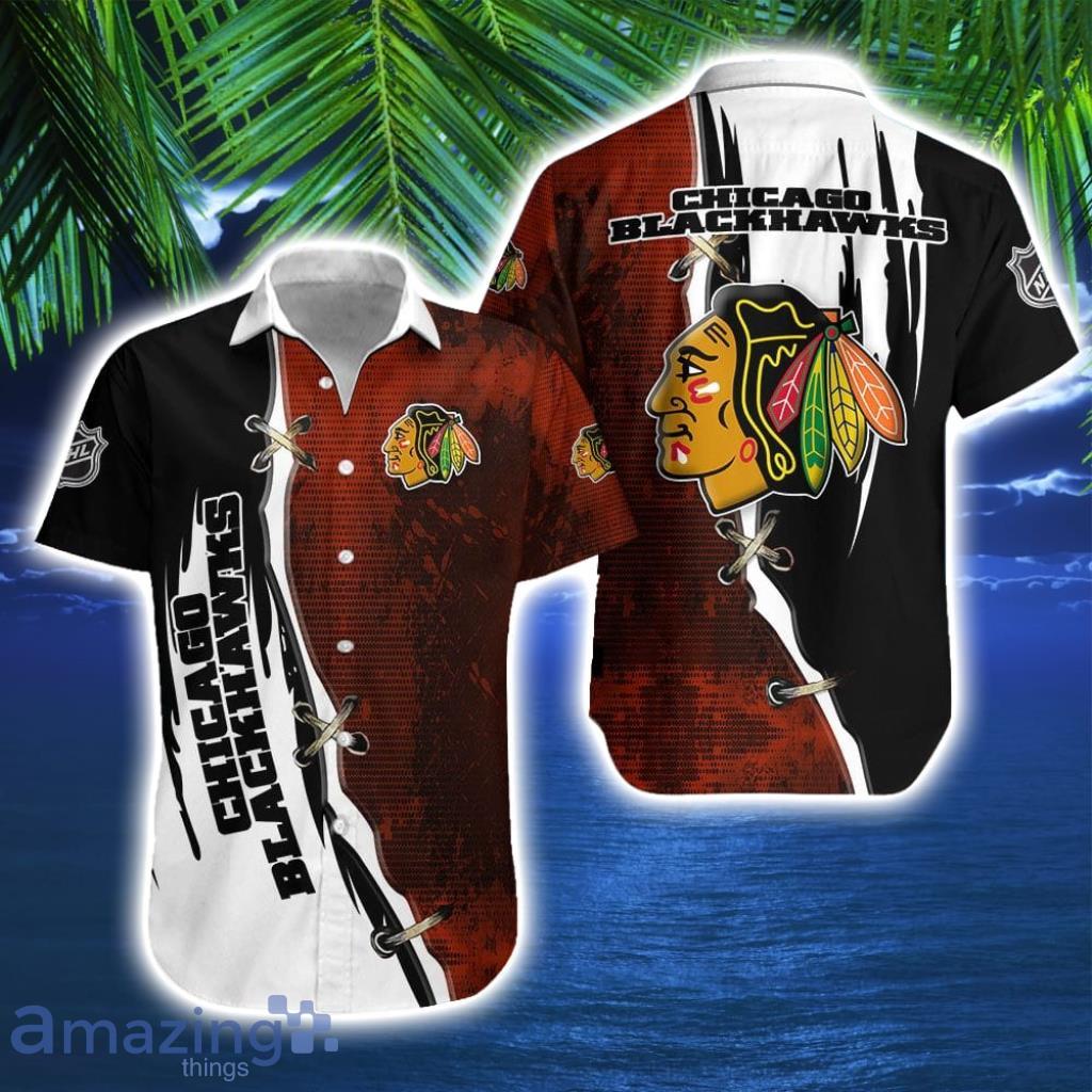 Chicago Blackhawks Tropical Easy Breezy Hawaiian Shirt Gift For Men And Women image Chicago Blackhawks Tropical Easy-Breezy Hawaiian Shirt Gift For Men And Women Product Photo 1