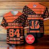 Cincinnati Bengals 3D NFL Baseball Jersey Star Pattern Custom Number & Name