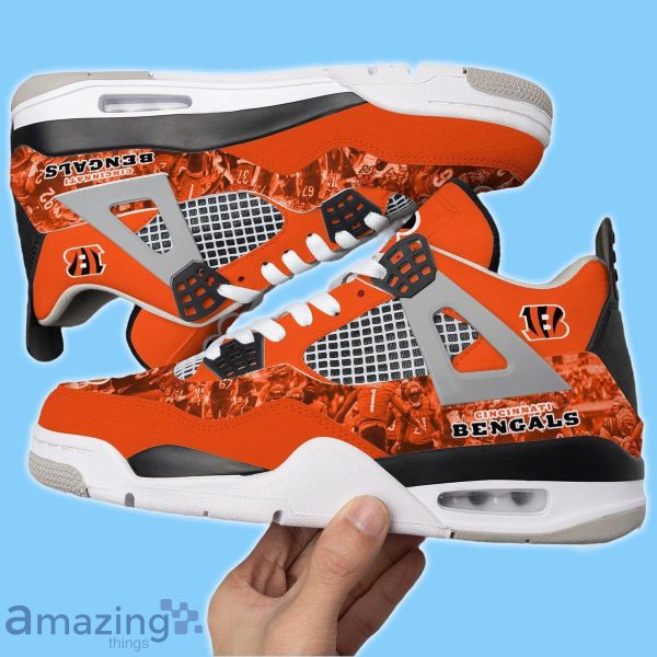 Cincinnati Bengals Air Jordan 4 Shoes Impressive Gift Product Photo 1