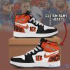 Cincinnati Bengals Air Jordan Hightop Shoes Custom Name Trending Shoes For Fans