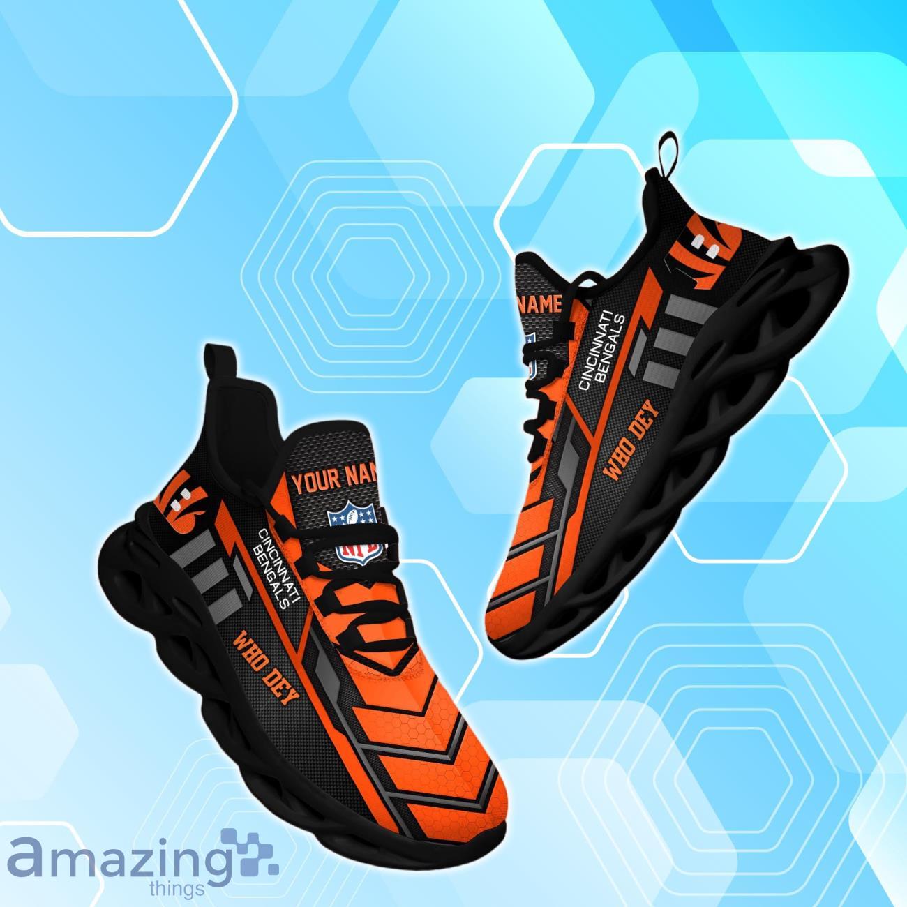 Cincinnati Bengals Custom Name Max Soul Shoes For Men Women Fan's image Cincinnati Bengals Custom Name Max Soul Shoes For Men Women Fan's Product Photo 4