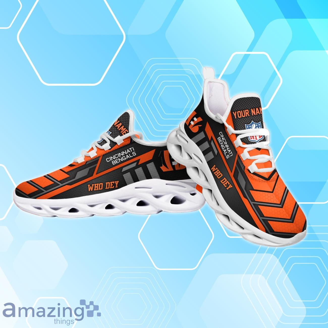 Cincinnati Bengals Custom Name Max Soul Shoes For Men Women Fan's image Cincinnati Bengals Custom Name Max Soul Shoes For Men Women Fan's