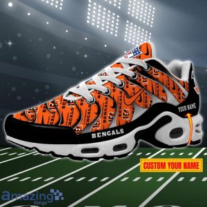 Cincinnati Bengals NFL Pattern Swoosh Custom Name Air Cushion Sport Shoes Product Photo 1