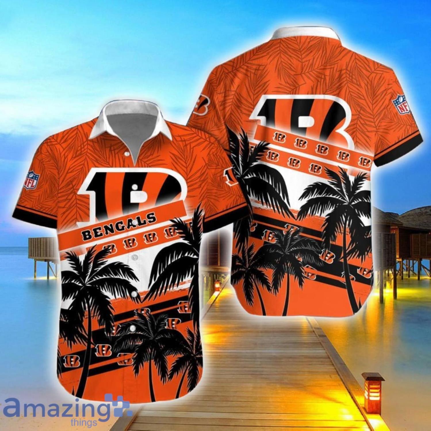 Cincinnati Bengals Team Hawaii Shirt 3D Aloha Hawaiian Shirt And Shorts Product Photo 1