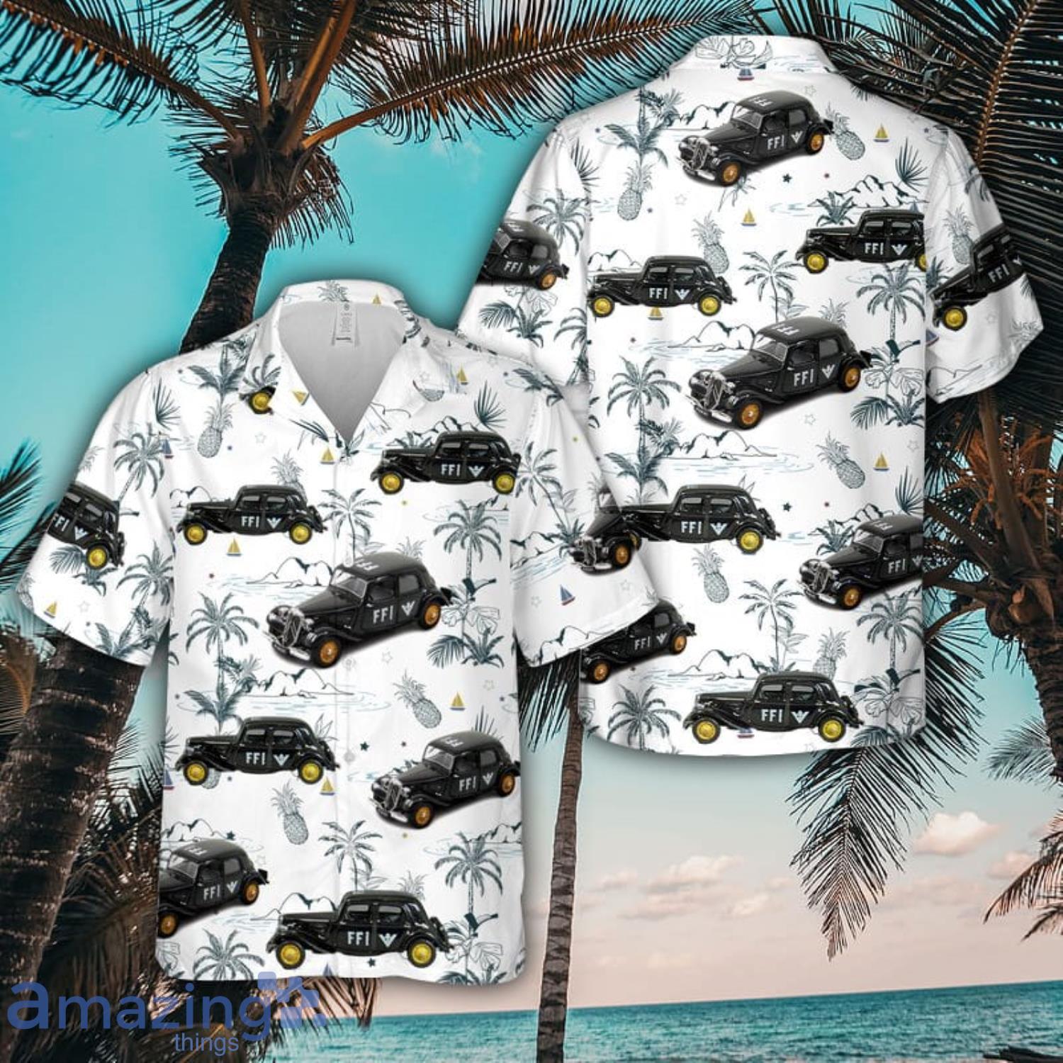 Citroen Traction 11 Legere (1944) Aloha Short Sleeve 3D Printed Hawaiian Shirt For Men And Women image Citroen Traction 11 Legere (1944) Aloha Short Sleeve 3D Printed Hawaiian Shirt For Men And Women Product Photo 1
