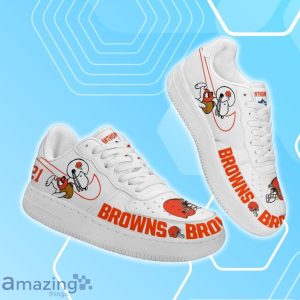 Cleveland Browns Air Force Shoes Snoopy Custom Number & Name Product Photo 2
