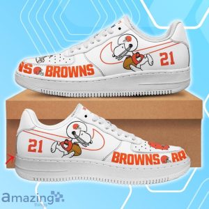 Cleveland Browns Air Force Shoes Snoopy Custom Number & Name Product Photo 1