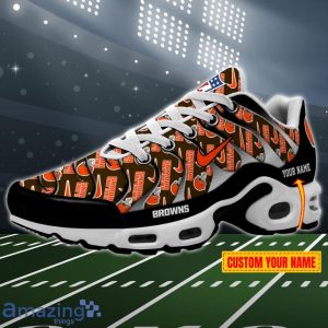 Cleveland Browns NFL Pattern Swoosh Custom Name Air Cushion Sport Shoes Product Photo 1