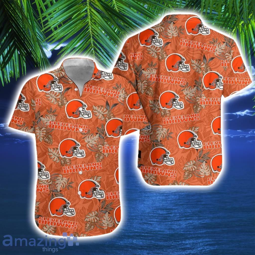 Cleveland Browns Tropical Easy Breezy Hawaiian Shirt Gift For Men And Women image Cleveland Browns Tropical Easy-Breezy Hawaiian Shirt Gift For Men And Women Product Photo 1