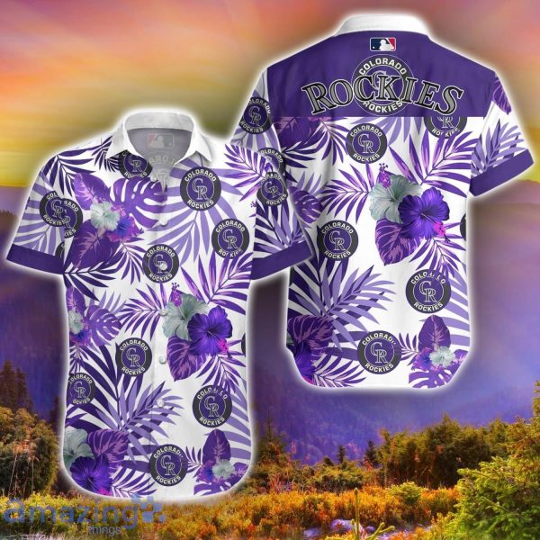 Colorado Rockies 3D Hawaiian Shirt Summer Gifts Tropical Flower Short Sleeve Shirt Product Photo 1