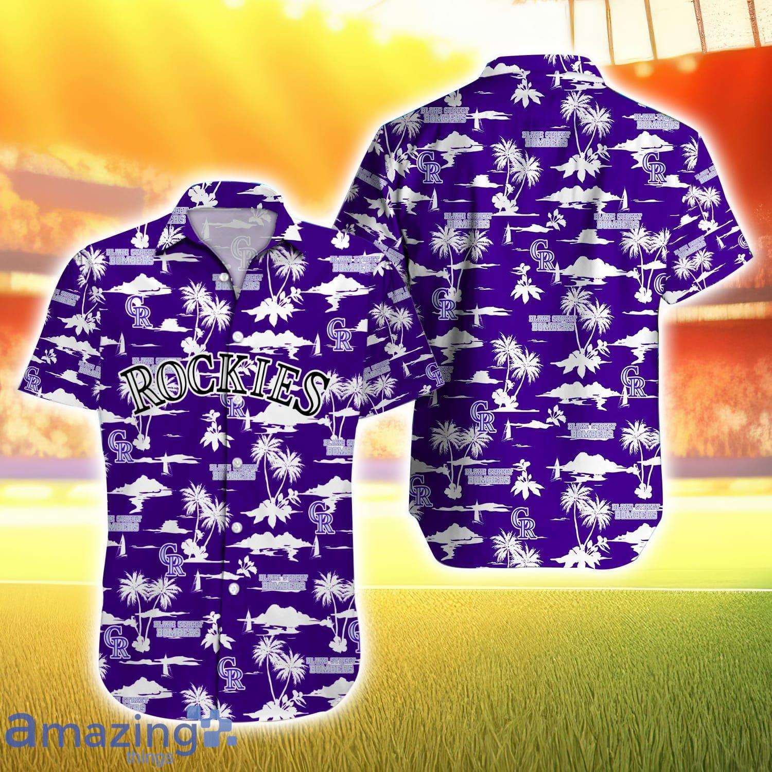 Colorado Rockies MLB Hawaiian Shirt Beach Lover Coconut Pattern Hawaii Shirt image Colorado Rockies MLB Hawaiian Shirt Beach Lover Coconut Pattern Hawaii Shirt Product Photo 1