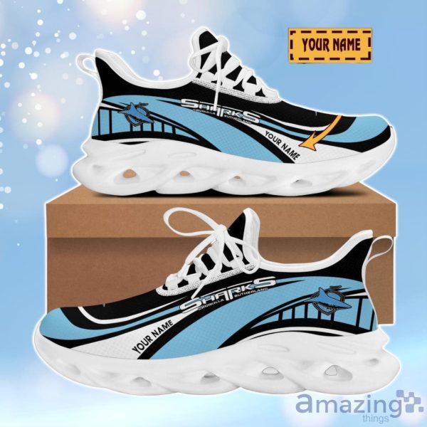 Cronulla Sharks 3D Design Max Soul Shoes Custom Name For Real Fans Product Photo 2