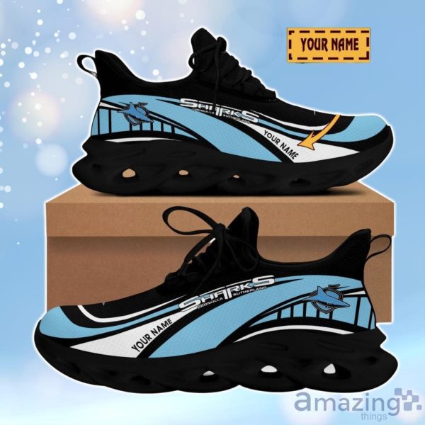 Cronulla Sharks 3D Design Max Soul Shoes Custom Name For Real Fans Product Photo 1