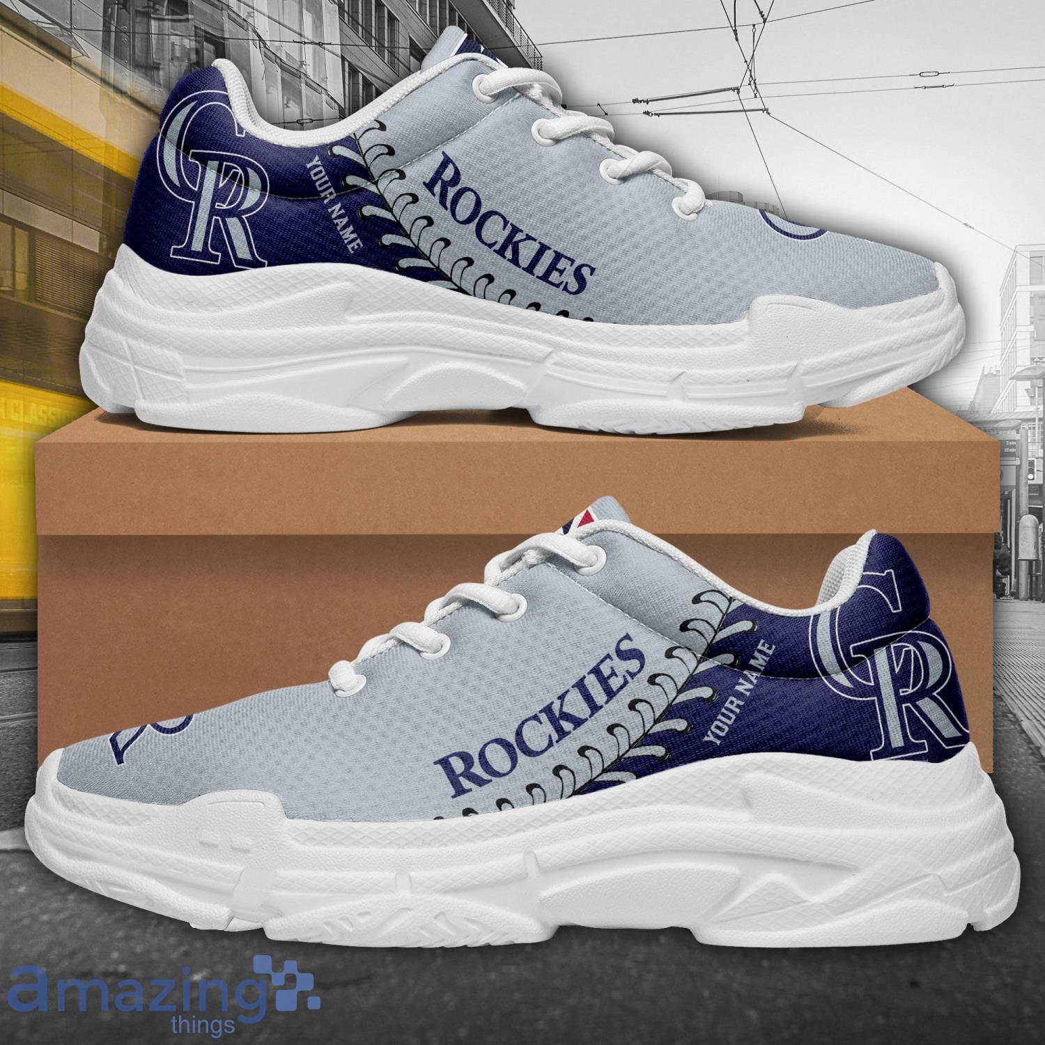 Custom Name Colorado Rockies Personalized Chunky Sneaker For Men And Women Gift image Custom Name Colorado Rockies Personalized Chunky Sneaker For Men And Women Gift Product Photo 3