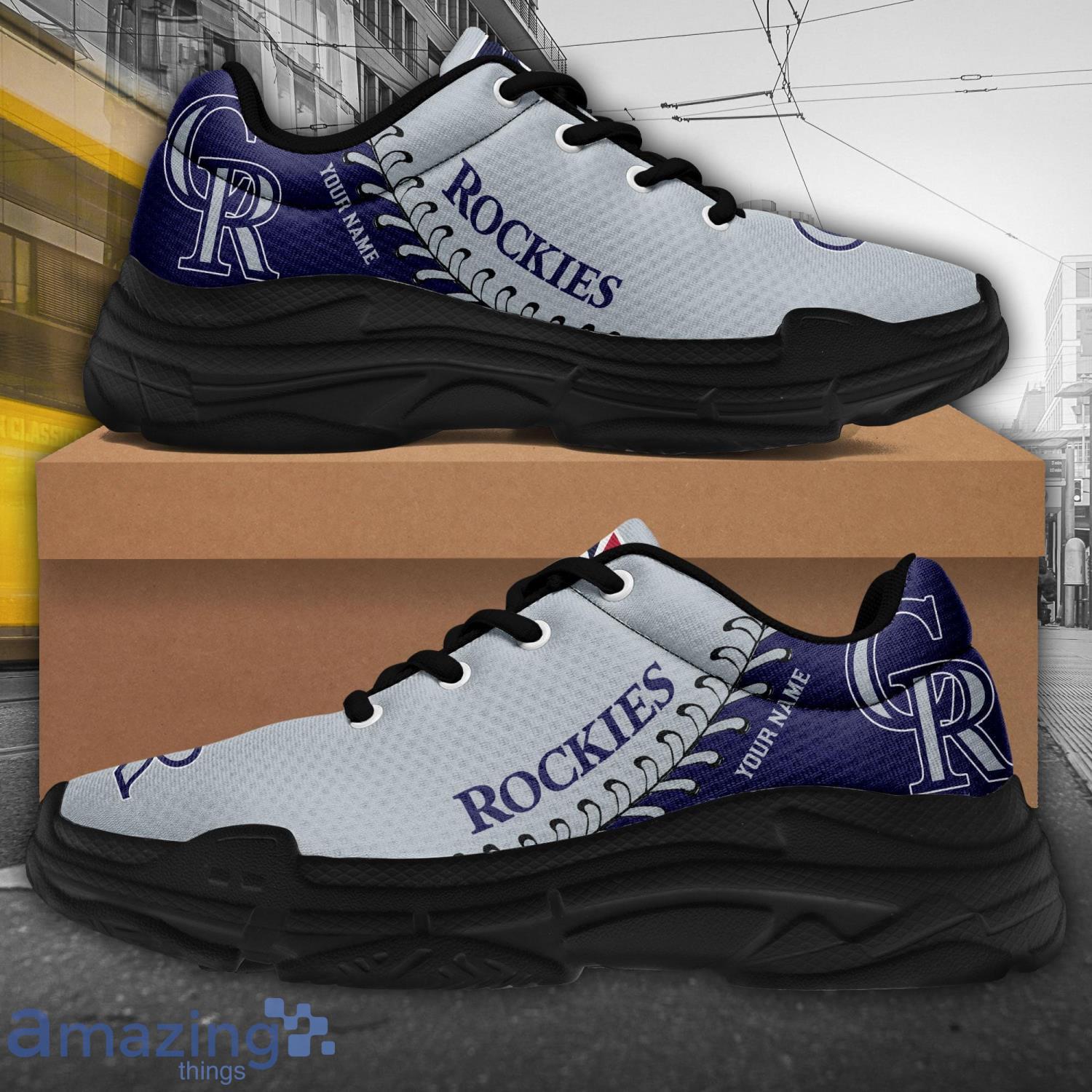 Custom Name Colorado Rockies Personalized Chunky Sneaker For Men And Women Gift image Custom Name Colorado Rockies Personalized Chunky Sneaker For Men And Women Gift Product Photo 4