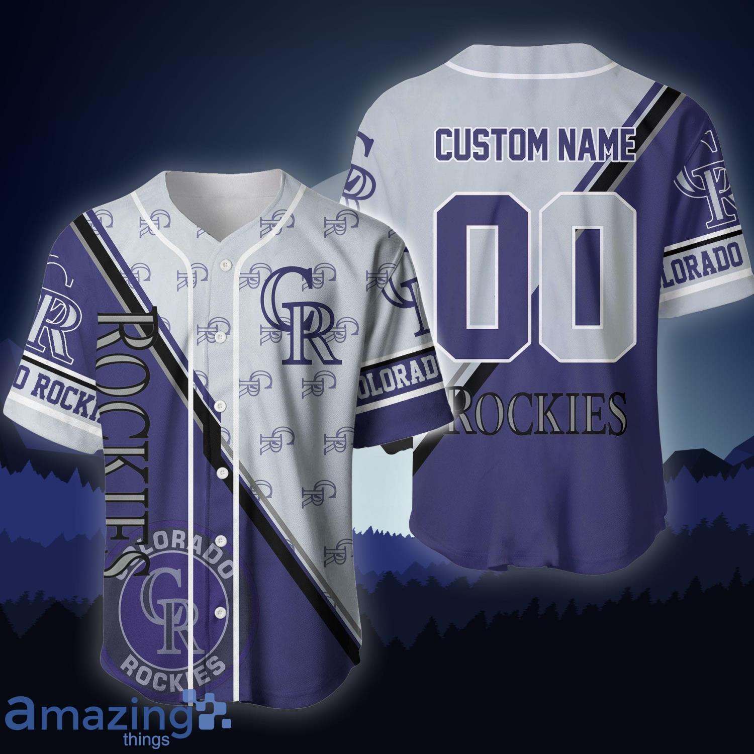 Custom Name Colorado Rockies Personalized Number Baseball Jersey Shirt image Custom Name Colorado Rockies Personalized Number Baseball Jersey Shirt Product Photo 1