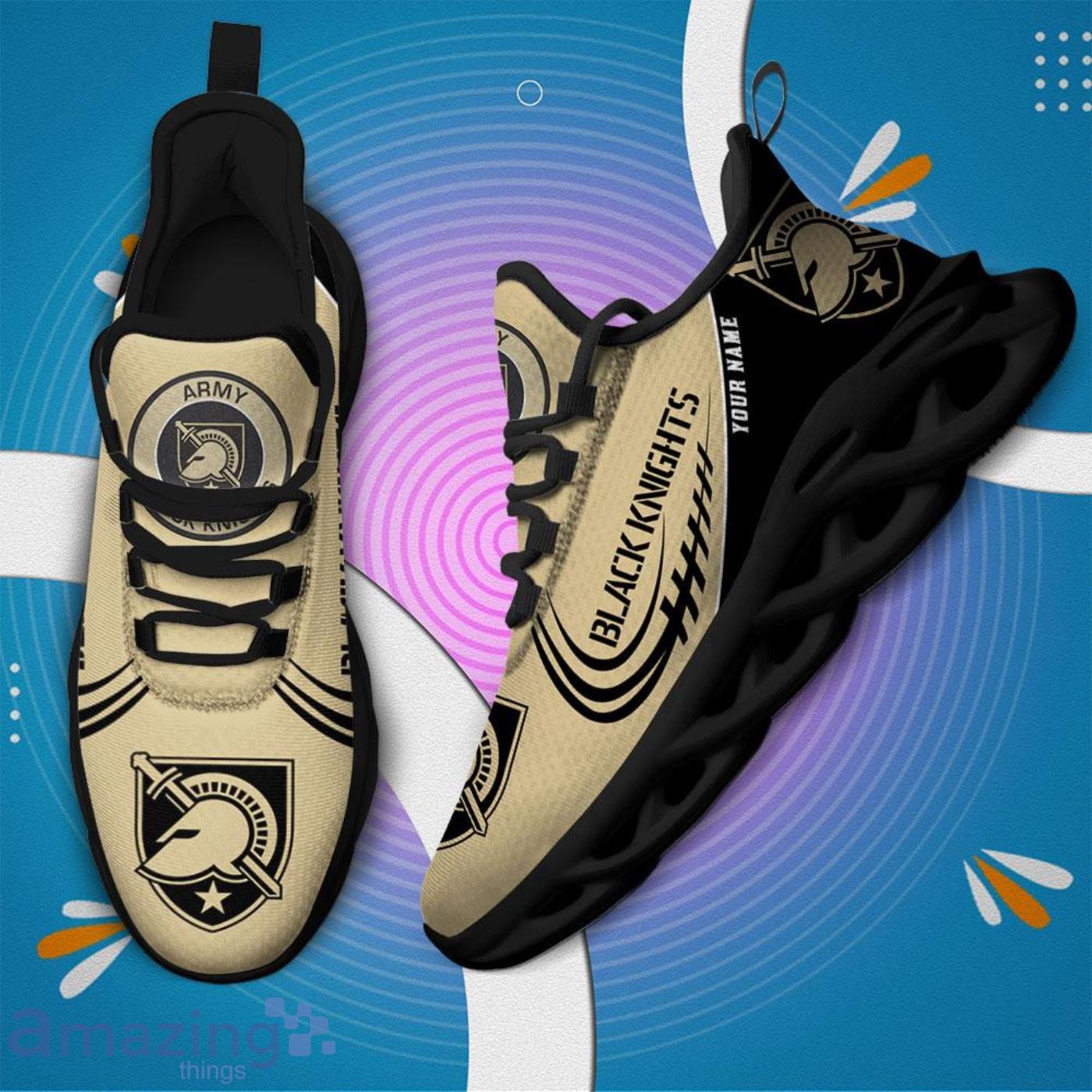 Custom Name For Fans Army Black KnightsPersonalized Shoes Max Soul Sneakers Gift image Custom Name For Fans Army Black KnightsPersonalized Shoes Max Soul Sneakers Gift Product Photo 3