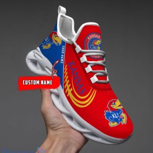 Custom Name For Fans Kansas JayhawksPersonalized Shoes Max Soul Sneakers Gift Product Photo 1