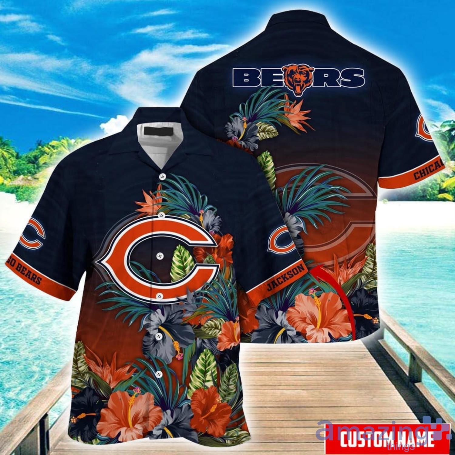 Custom Name Hawaii Shirt NFL Chicago Bears Hawaii Shirt Tropical Flower Aloha Summer Gift Vxg image Custom Name Hawaii Shirt NFL Chicago Bears Hawaii Shirt Tropical Flower Aloha Summer Gift Vxg Product Photo 1