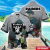 Custom Name Hawaii Shirt NFL Las Vegas Raiders Hawaii Shirt Tropical Flower Aloha Summer Gift