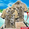 Custom Name Hawaii Shirt NFL New Orleans Saints Hawaiian Shirt Summer Football Tropical Shirt For Fans