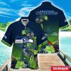 Custom Name Hawaii Shirt NFL Seattle Seahawks Hawaii Shirt Tropical Flower Aloha Summer Gift