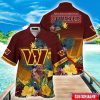 Custom Name Hawaii Shirt NFL Washington Commanders Hawaii Shirt Tropical Flower Aloha Summer Gift