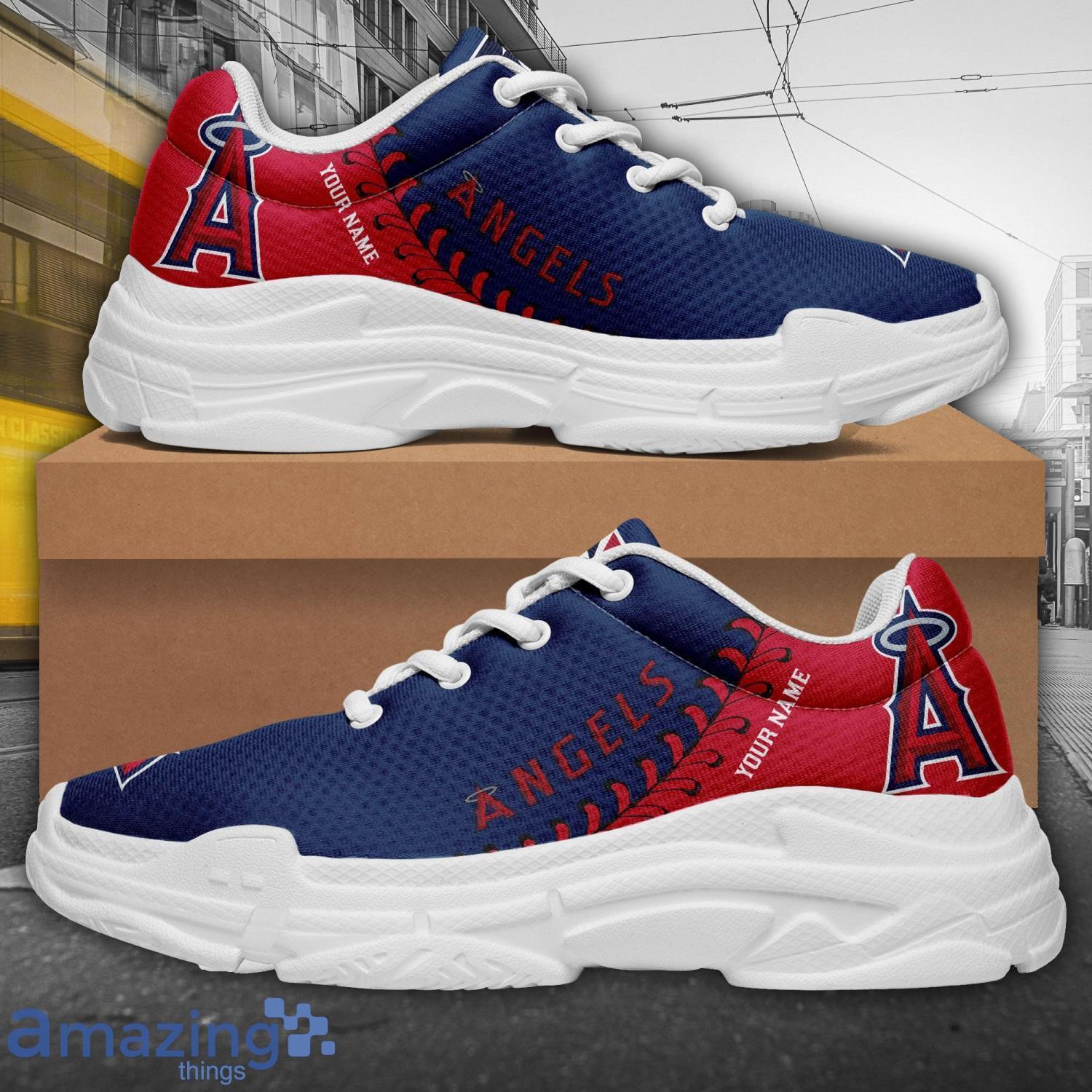 Custom Name Los Angeles Angels Personalized Chunky Sneaker For Men And Women Gift image Custom Name Los Angeles Angels Personalized Chunky Sneaker For Men And Women Gift Product Photo 3