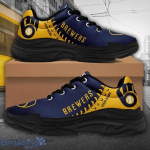 Custom Name Milwaukee Brewers Personalized Chunky Sneaker For Men And Women Gift image Custom Name Milwaukee Brewers Personalized Chunky Sneaker For Men And Women Gift Product Photo 4