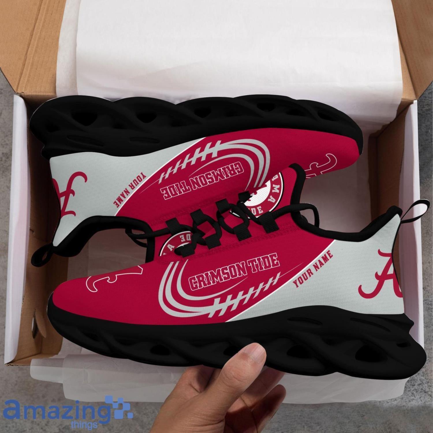 Custom Name NCAA Alabama Crimson Tide Personalized Sneakers Max Soul Shoes image Custom Name NCAA Alabama Crimson Tide Personalized Sneakers Max Soul Shoes Product Photo 5