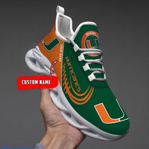 Custom Name NCAA Miami Hurricanes Personalized Sneakers Max Soul Shoes Product Photo 1