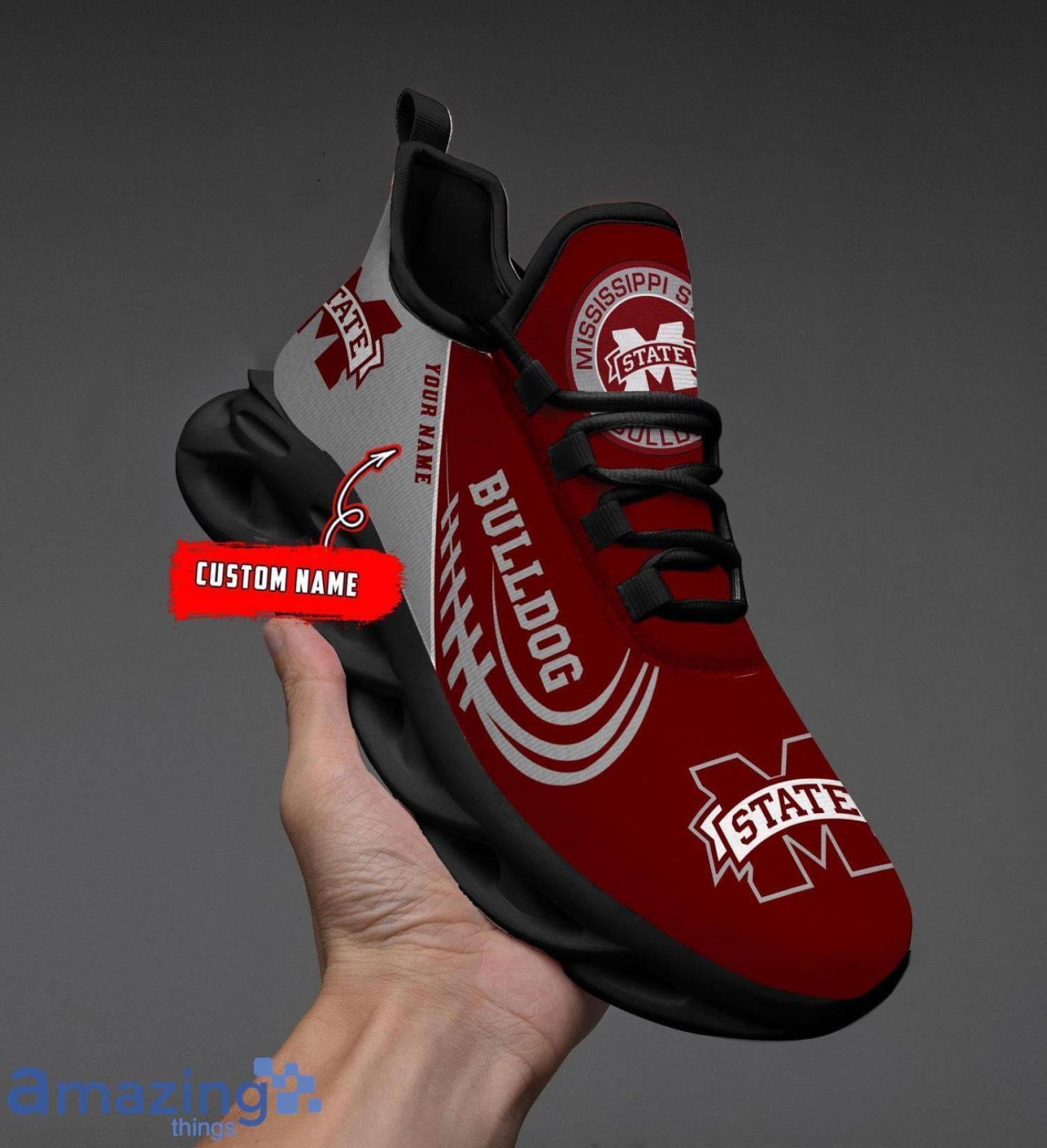 Custom Name NCAA Mississippi State Bulldogs Personalized Sneakers Max Soul Shoes image Custom Name NCAA Mississippi State Bulldogs Personalized Sneakers Max Soul Shoes Product Photo 2