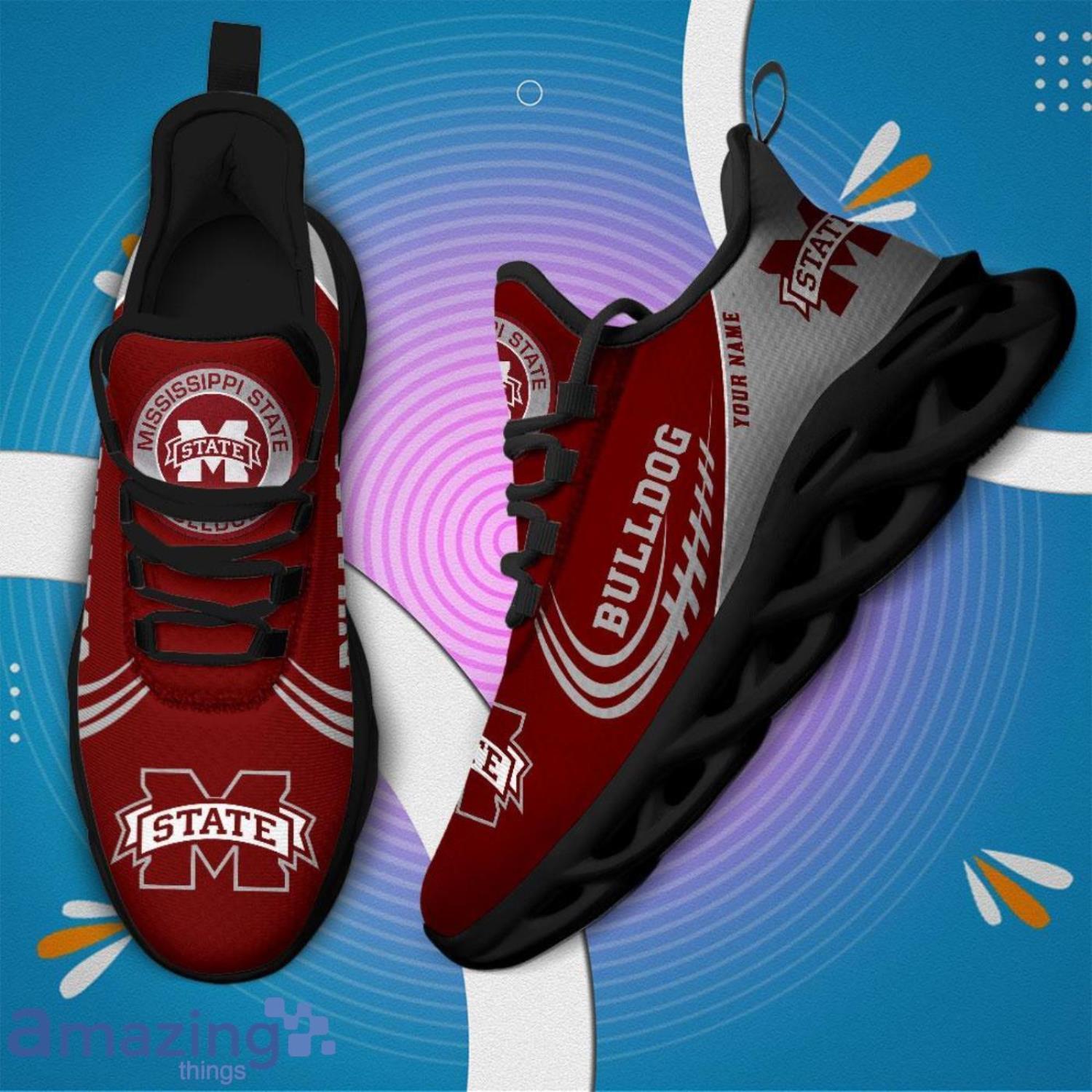 Custom Name NCAA Mississippi State Bulldogs Personalized Sneakers Max Soul Shoes image Custom Name NCAA Mississippi State Bulldogs Personalized Sneakers Max Soul Shoes Product Photo 3
